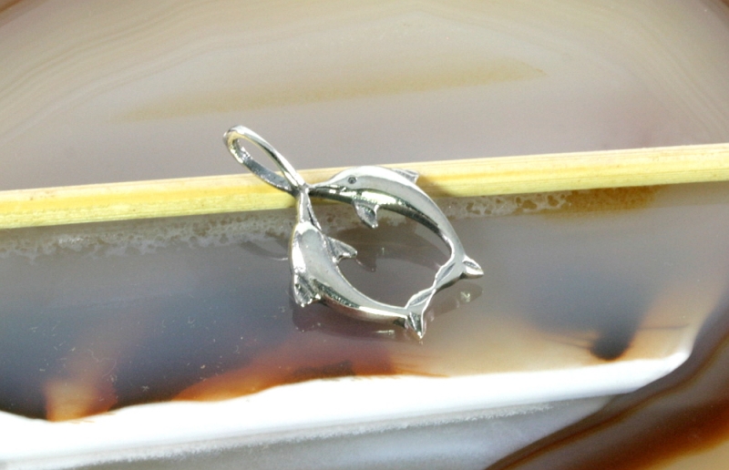 Delfine, Anhänger, 925 Sterling Silber