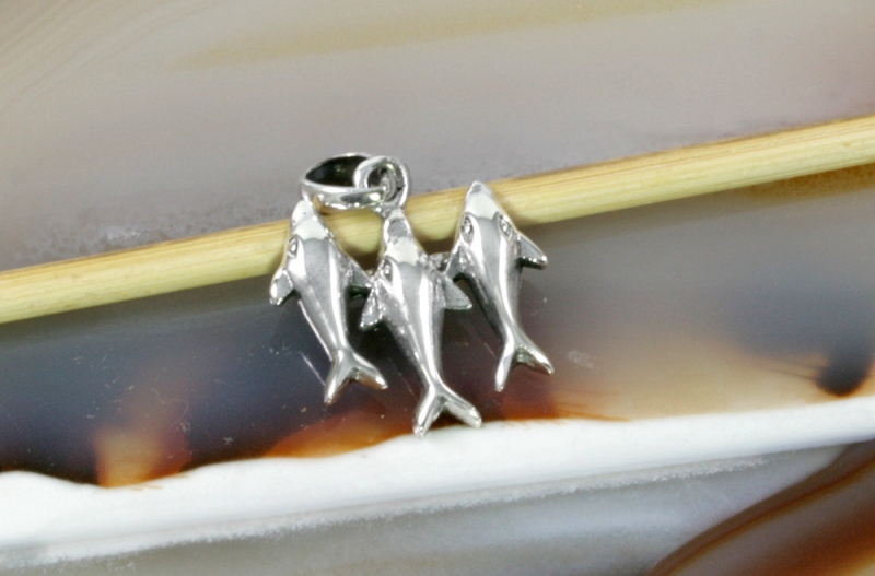 Delfine, Anhänger, 925 Sterling Silber