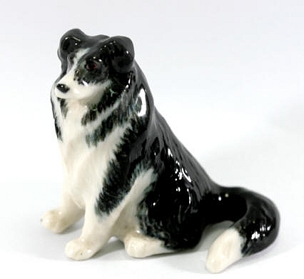 Bordercollie, Hund, Porzellanminiatur