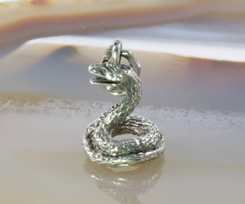 Schlange, Kobra, Anhänger, 925 Sterling Silber