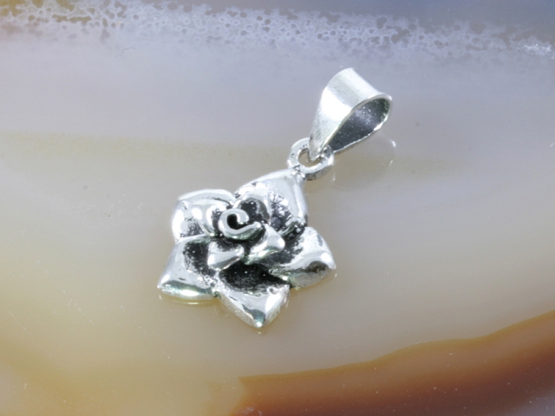 Blume, Anhänger, 925 Sterling Silber