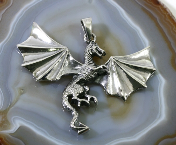 Drache, Anhänger, 925 Sterling Silber