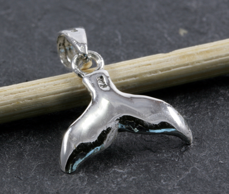 Walflosse, Anhänger, 925 Sterling Silber