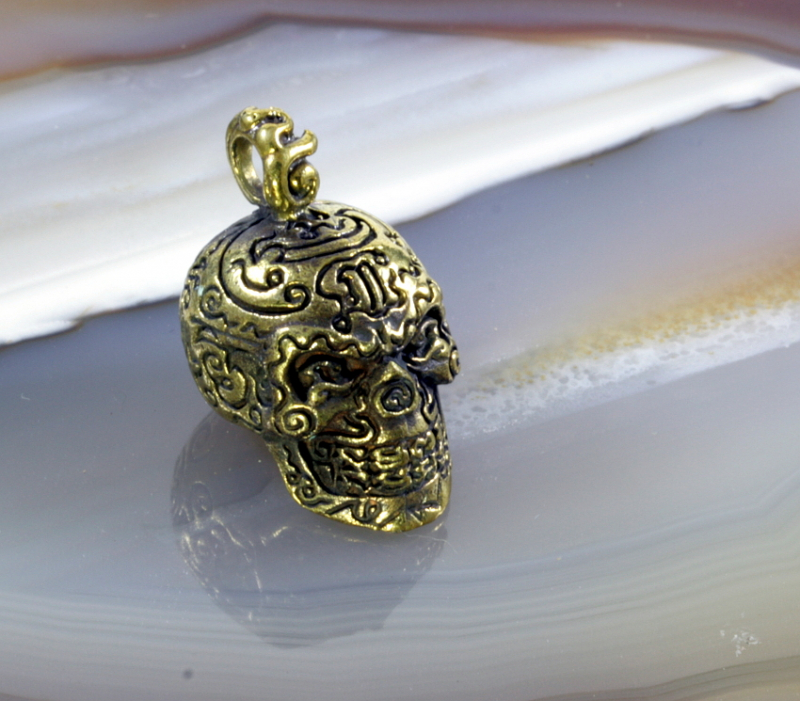 Totenkopf, Skull, Anhänger, Bronze
