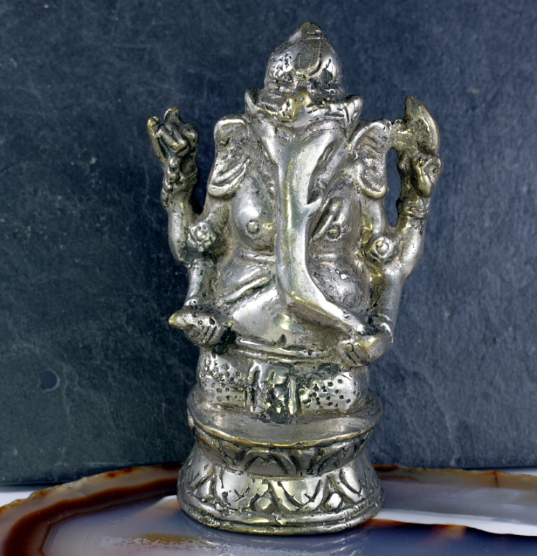 Ganesha, Bronze versilbert