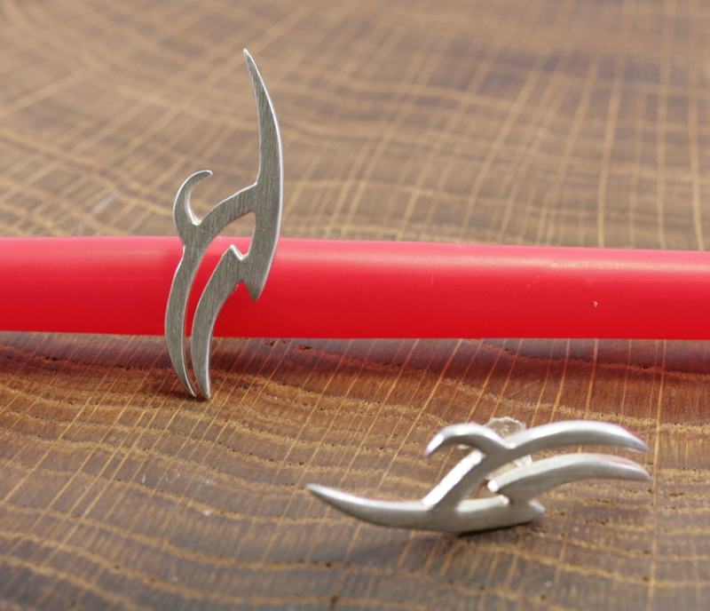 Zackige Silberohrstecker