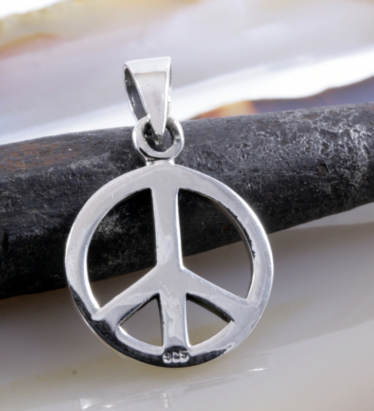 Peace, Frieden, Anhänger, 925 Sterling Silber