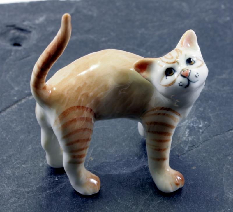 Katze, Porzellanminiatur