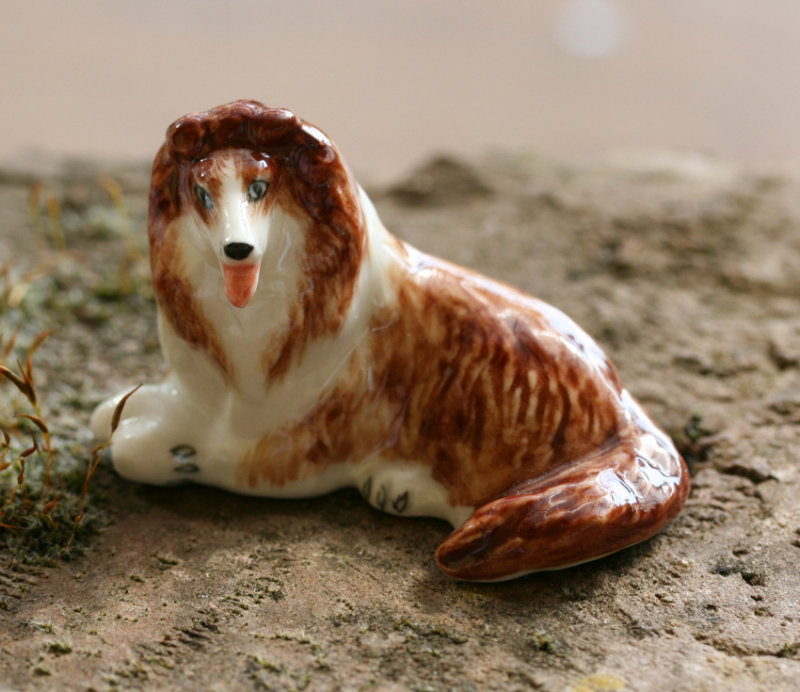 Collie, Porzellanminiatur