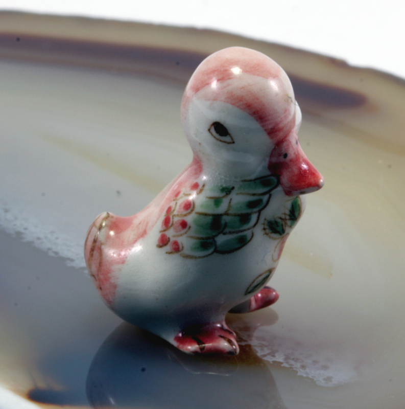 Ente, funny, Porzellanminiatur