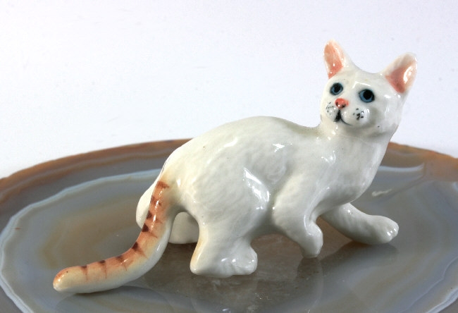 Katze, Porzellanminiatur