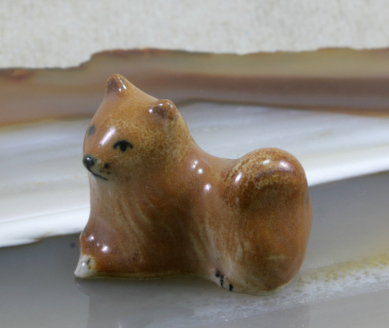 Spitz, Welpe, Porzellanminiatur, Miniatur