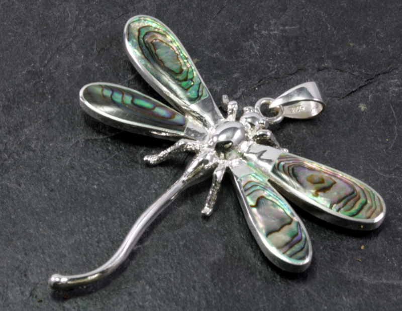 Libelle, Abalone und 925 Sterling Silber