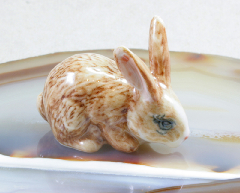 Hase, Porzellanminiatur