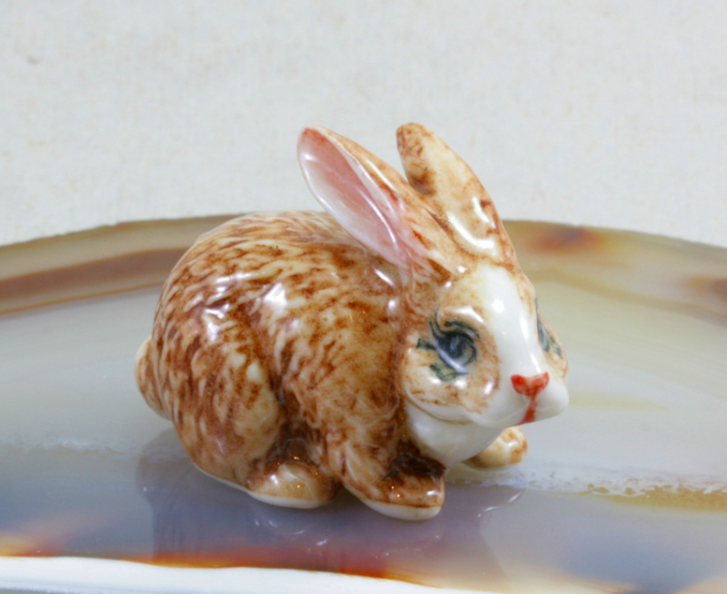 Hase, Porzellanminiatur