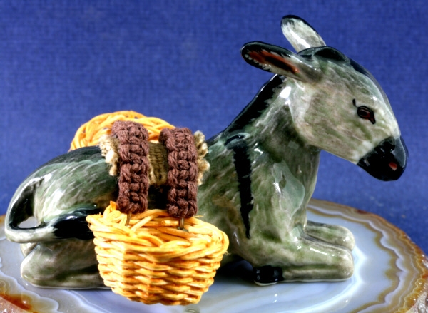 Esel, Porzellanminiatur