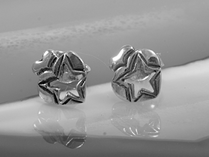 Sternchen, Ohrstecker, 925 Sterling Silber