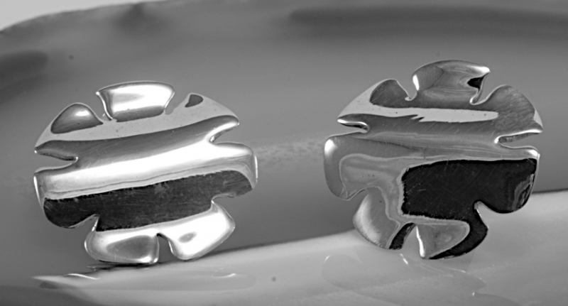 Grosse Ohrstecker, Silber