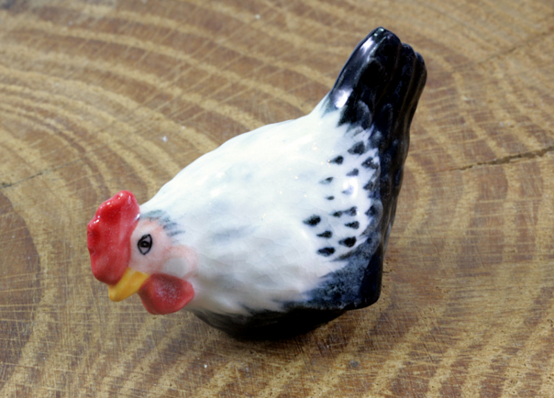 Huhn, Porzellanminiatur