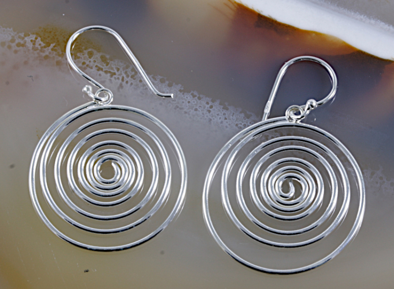 Spirale, Ohrringe, 925 Sterling Silber