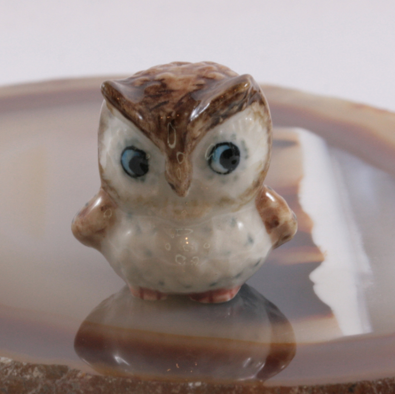Eule, Porzellanminatur