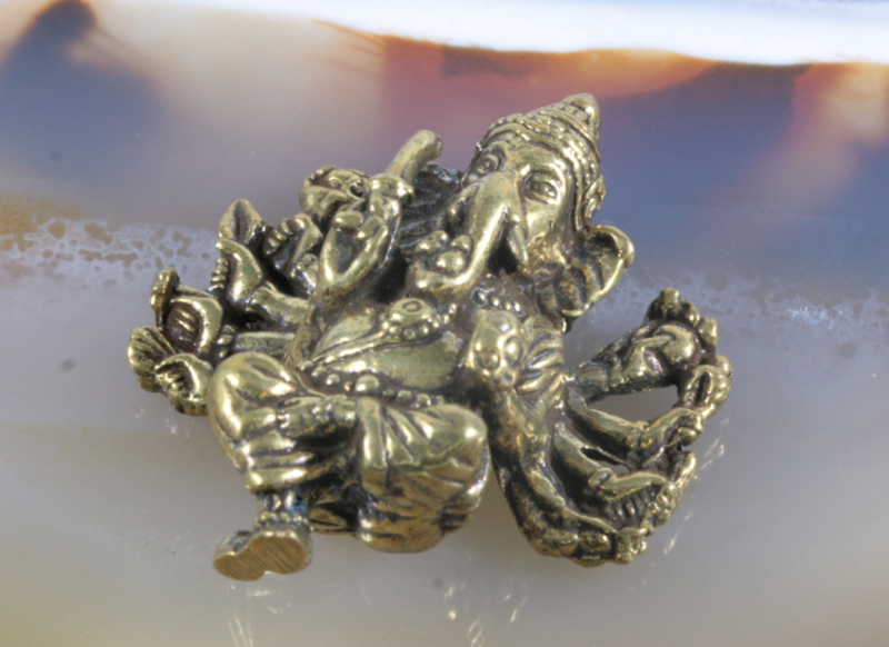Ganesha, Bronzeminiatur, Kettenanhänger