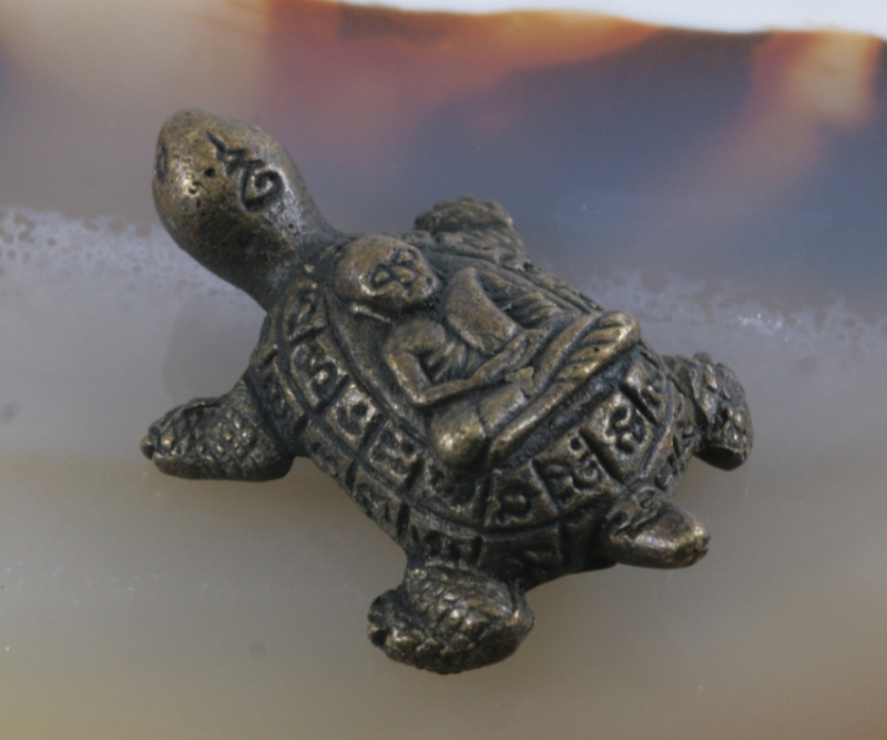 Buddha auf der Schildkröte,Bronze