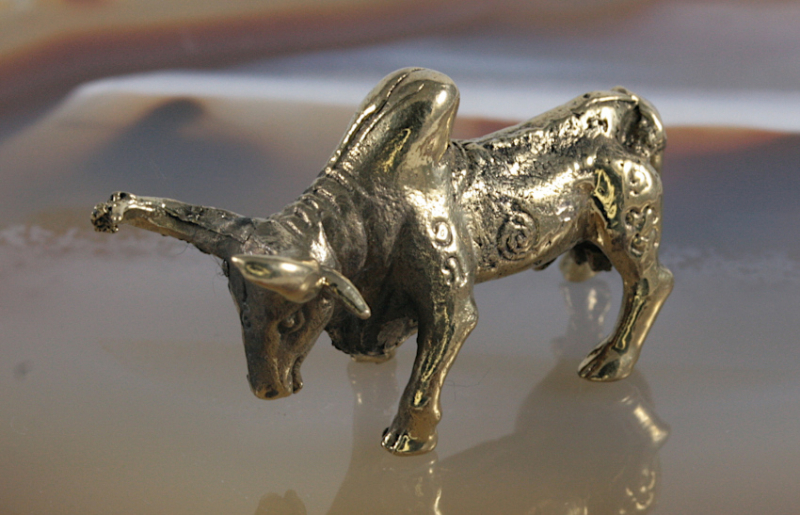 Zebu,Bulle, Bronze, Miniatur