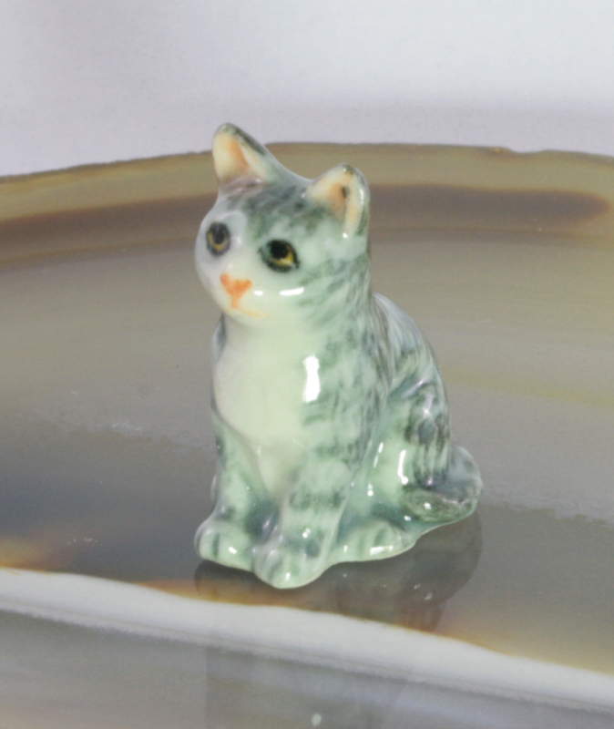 Katze, Porzellanminiatur