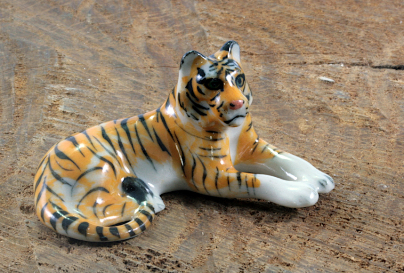 Tiger, Porzellanminiatur
