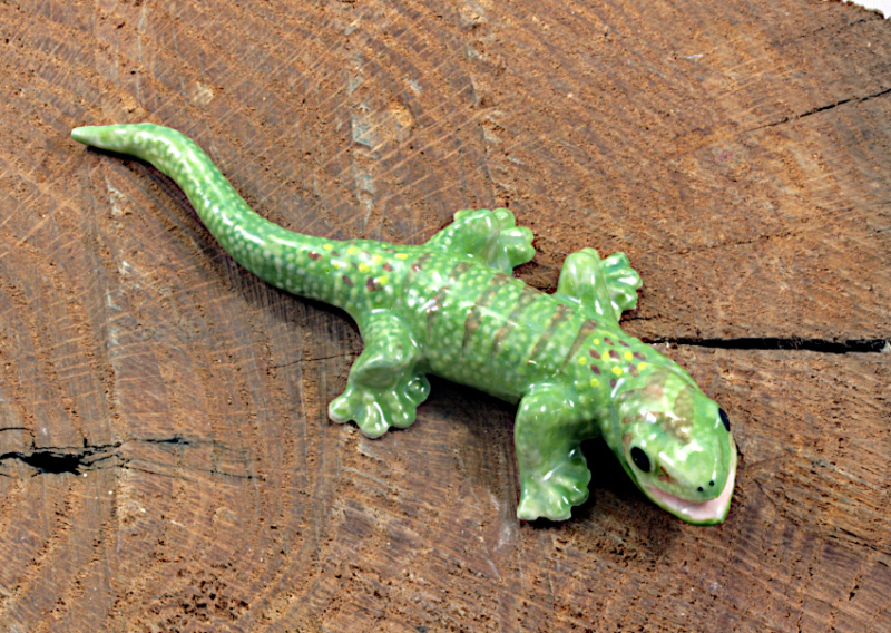Gecko, Tokey, Porzellanminiatur