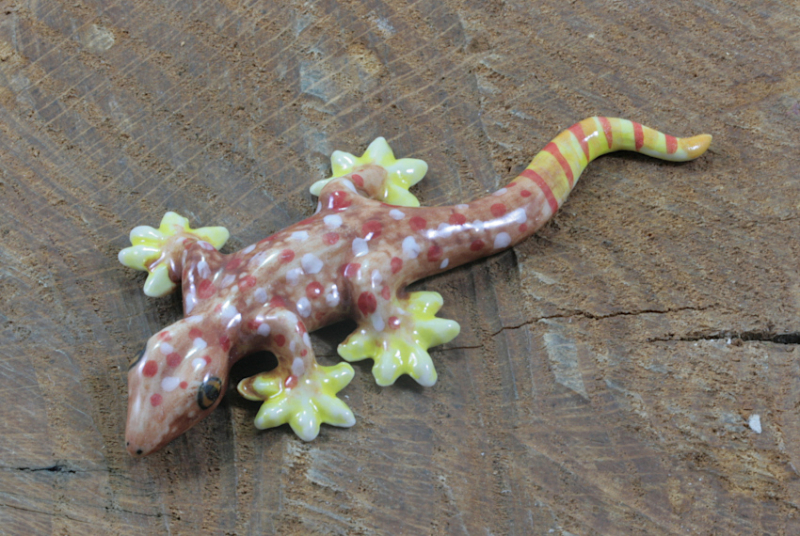 Gecko,Porzellanminiatur