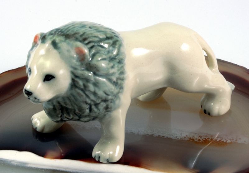 Löwe, Porzellanminiaturen,Miniatur