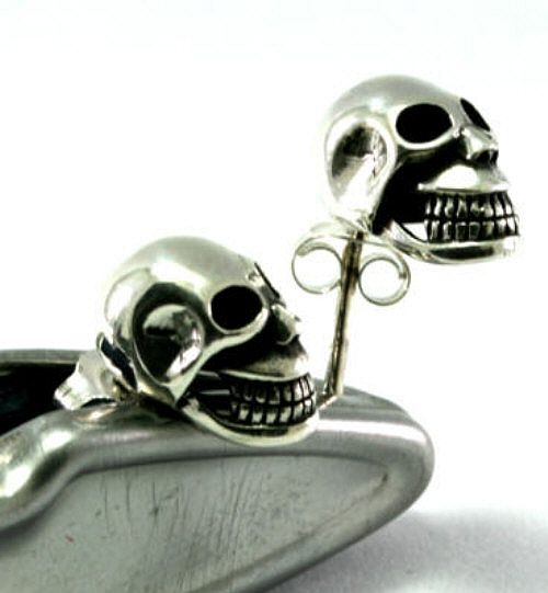 Totenkopf, Skull, Ohrstecker, 925 Sterling Silber