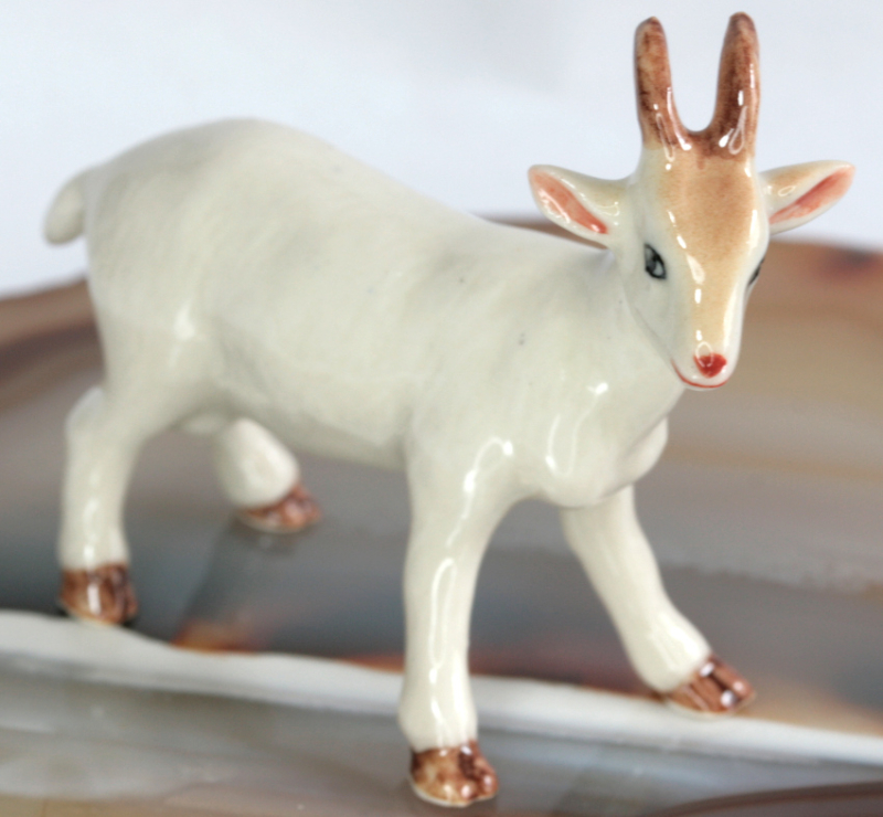 Ziege,Porzellanminiatur