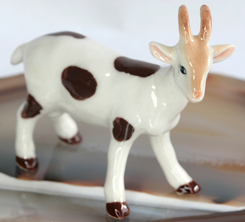 Ziege,Porzellanminiatur