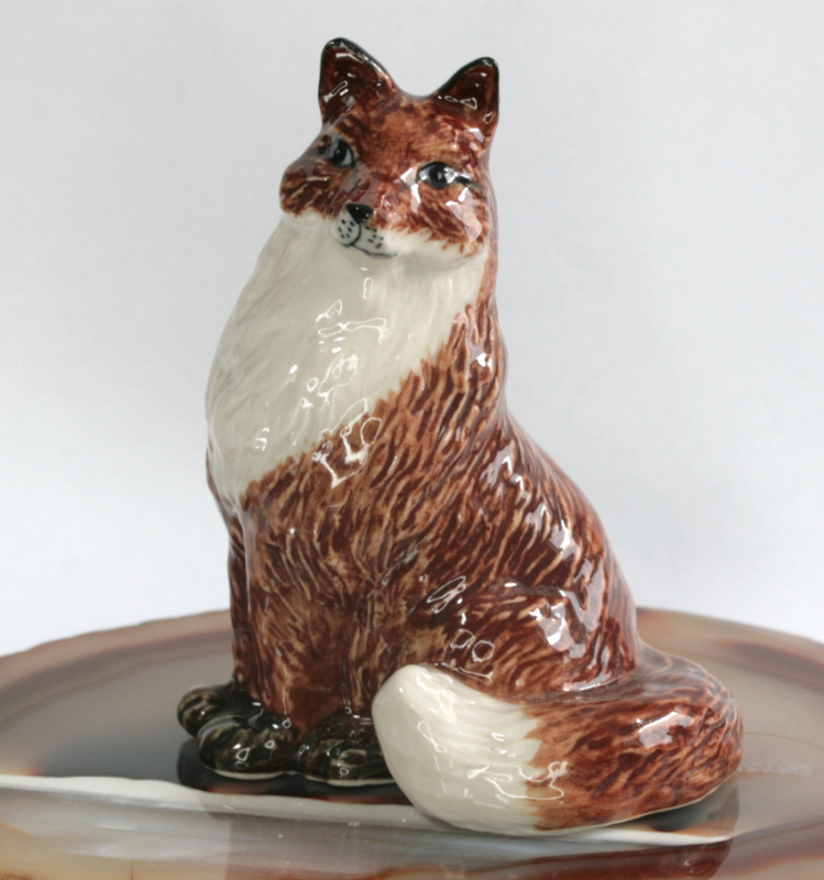 Fuchs, Porzellanminiatur