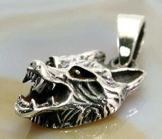 Wolf,Silber,Anhänger
