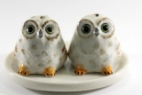 Eulen, Salz- und Pfefferstreuer, Porzellan