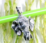 Elefantenkopf, Anhänger, 925 Sterling Silber