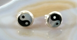 Yin und Yang, 925 Sterling Silber, Ohrstecker