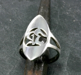 Om, Ring, 925 Sterling Silber