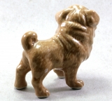 Mops, Hund, Porzellanminiatur