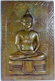 Buddha, Bronzetafel, Amulett