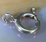 Federring Kettenschloss 8 mm 925 Sterling Silber