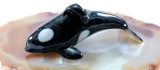 Orca mit Knickflosse, Porzellanminiatur