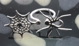 Spinne und Netz, Ring, 925 Sterling Silber