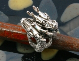 Drache, massiver Silberring