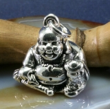 Buddha, der dicke Buddha,Anhänger, 925 Sterling Silber