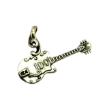 Gitarre, Anhänger, 925 Sterling Silber